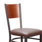 Linon Home Decor Elmer Side Chair in Brown and Medium Oak (Set of 2), , large