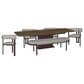 Amisco Lucarelli, Clarissa and Capri 6-Piece Rectangular Dining Set in Oxidado and Cookie, , large