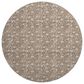 Dalyn Rug Company Soft Essentials Floral Mocha 8" Round Indoor/Outdoor Area Rug, , large