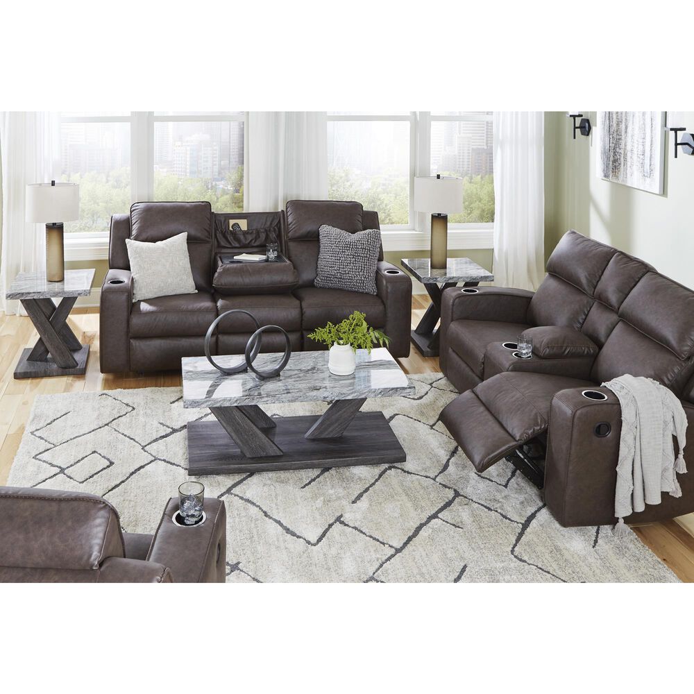 Ashley Lavenhorne 2-Piece Manual Reclining Living Room Set in Umber, , large