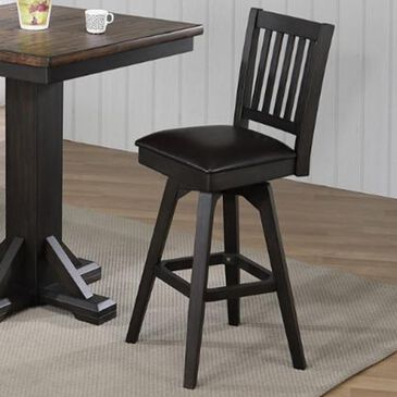 Radius Ashford Barstool with Brown Cushion in Black, , large