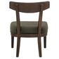 Linon Home Decor Ballard Side Chair with Green Cushion in Warm Maple Truffle, , large
