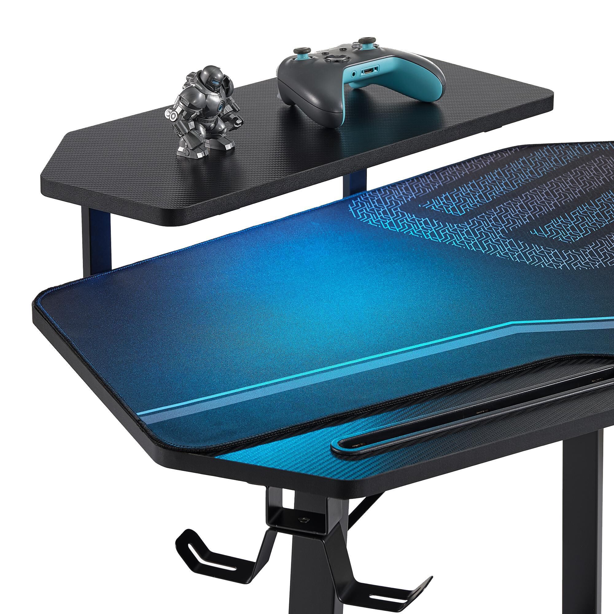 Eureka Ergonomic Aero Wing Shaped Studio Desk in Black