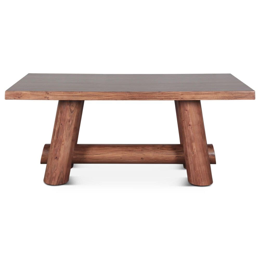Home Trends &amp; Design Timbers Barrel and Buddy 7-Piece Rectangular Dining Set in Light Vinegar and Matte Brown, , large