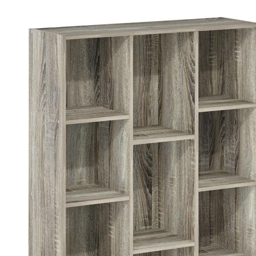 HOMLUX 11-Cube Reversible Open Shelf Bookshelf in French Oak, , large