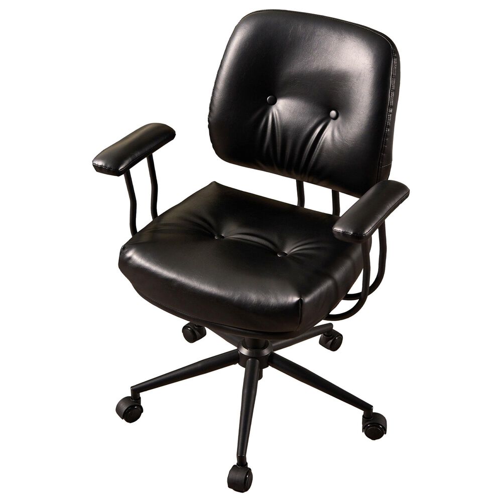 HOMLUX Executive Office Chair with PU Fabric Cushion in Black, , large