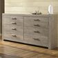 Ashley Culverbach 6 Drawer Dresser in Driftwood Gray, , large