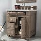 James Martin Vanities Bristol 30" Single Bathroom Vanity in Whitewashed Walnut with 3 cm Lime Delight Quartz Top and Rectangular Sink, , large