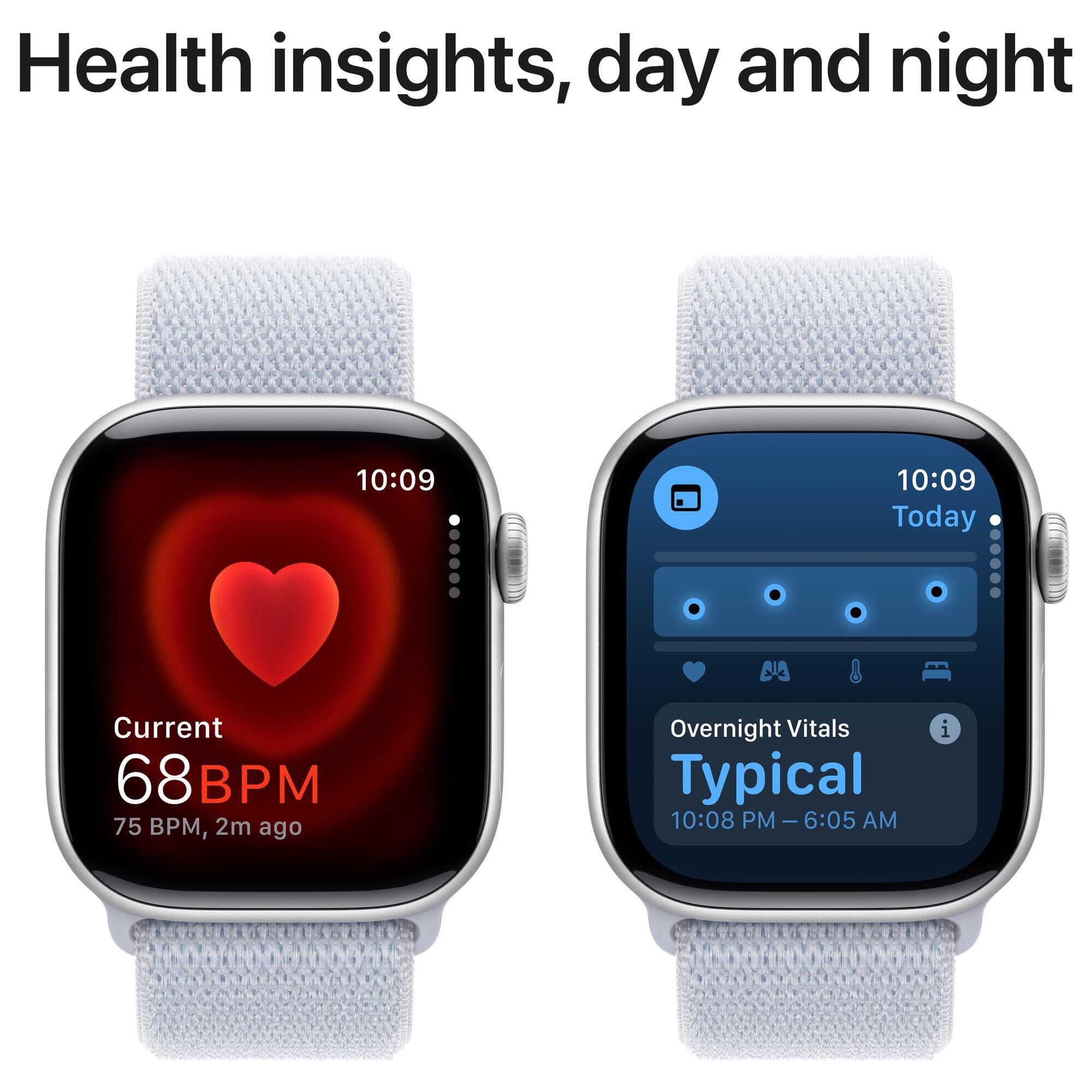 Apple Watch Series 10 GPS Cellular 42mm Silver Aluminum Case with Blue Cloud Sport Loop Shop NFM