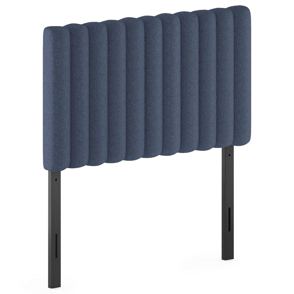 HOMLUX Roanne Twin Upholstered Tufted Headboard in Denim, , large