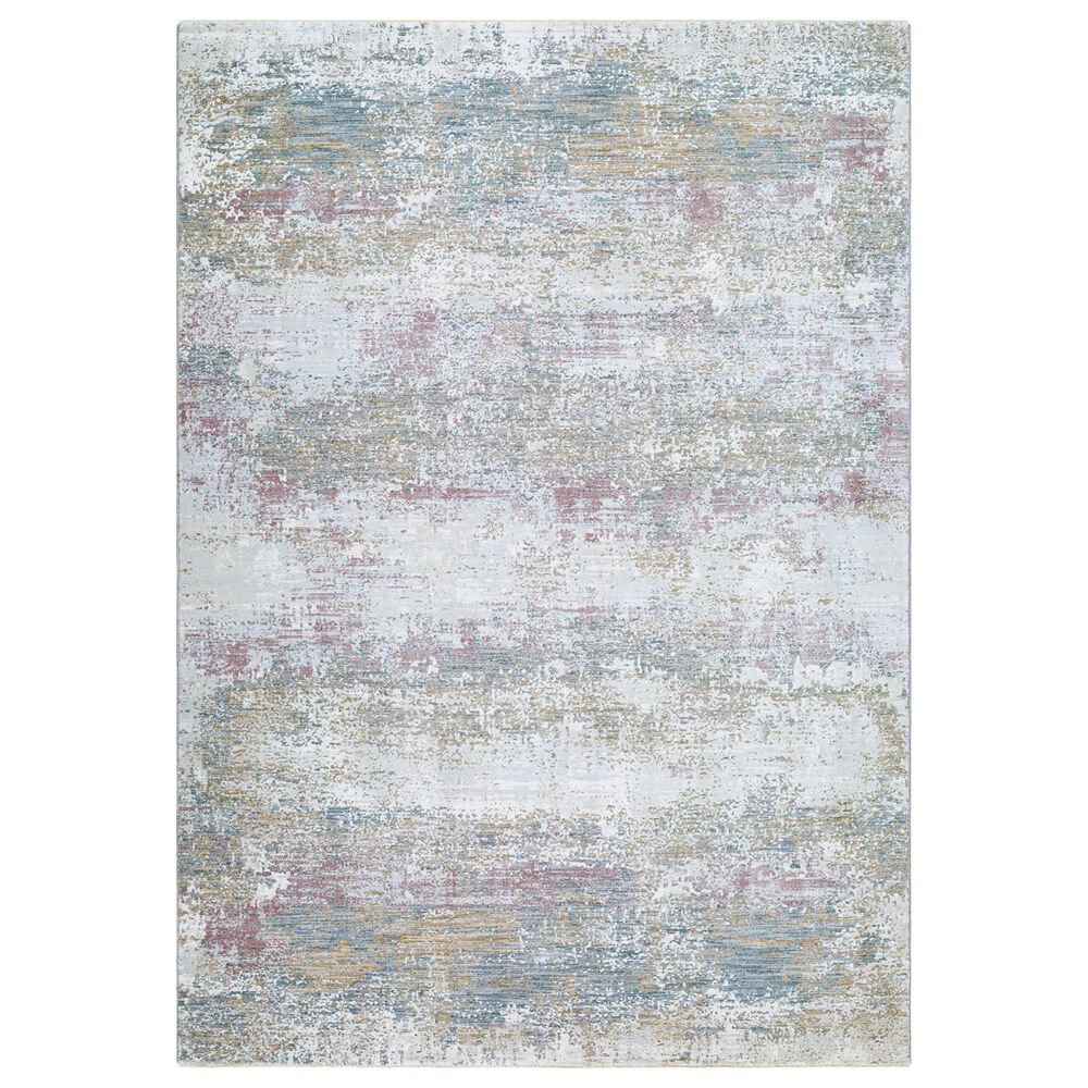 Surya Brunswick 12" x 15" Blue, Cream, Tan, Olive, Dusty Pink and Light Slate Area Rug, , large
