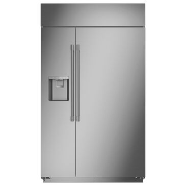 Monogram 48" Smart Built-In Side by Side Refrigerator with Dispenser in Stainless Steel, , large