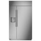 Monogram 48" Smart Built-In Side by Side Refrigerator in Stainless Steel (Handles Sold Separately), , large