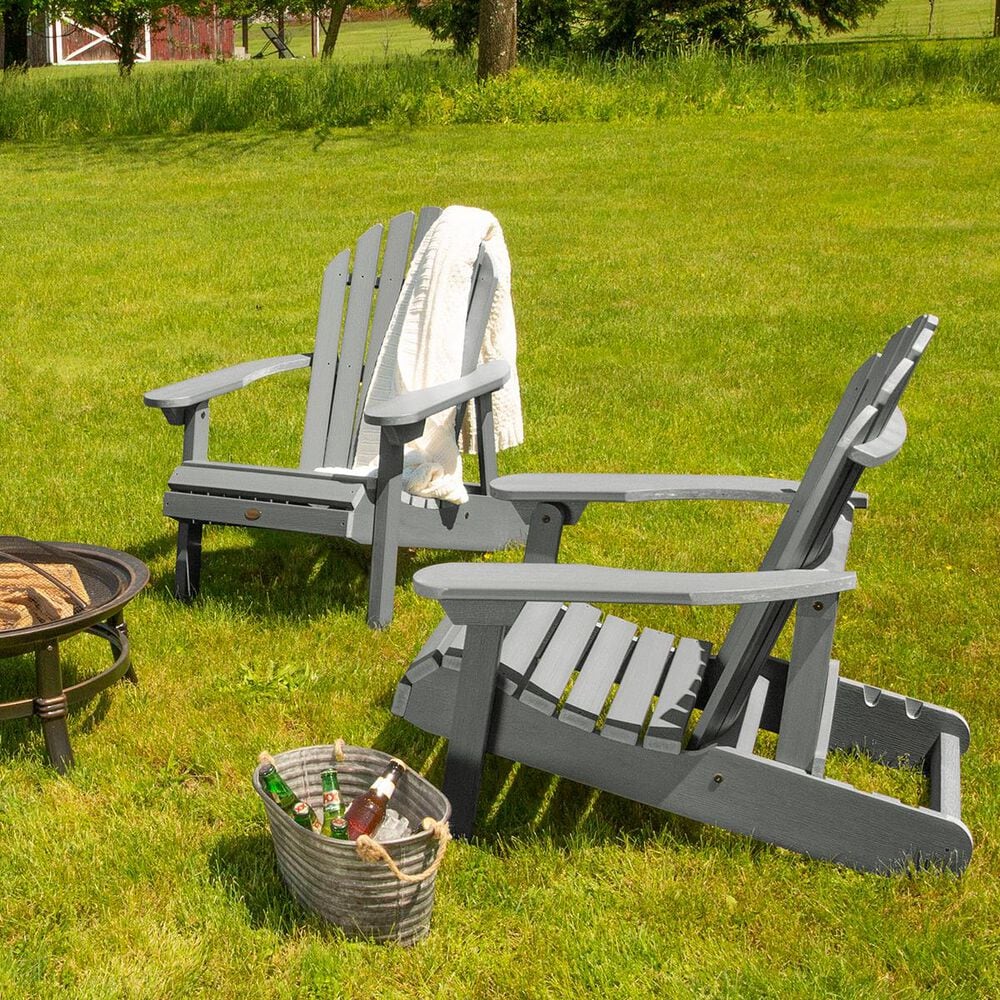 Highwood USA Hamilton Folding Adirondack Chair in Coastal Teak (Set of 2), , large
