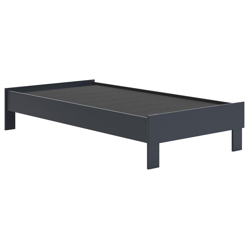 Ashley Simmenfort Twin Platform Bed in Navy Blue, , large