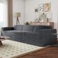 Furniture of America Facil 3-Piece Modular Track Arm Sofa in Dark Gray, , large