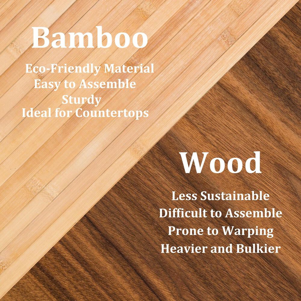 HOMLUX 9-Bottle Bamboo Stackable Modular Wine Rack in Natural, , large