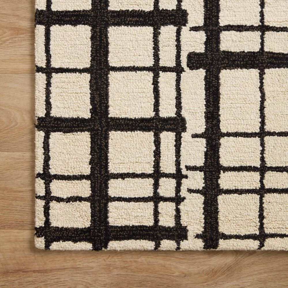 Chris Loves Julia x Loloi Polly 3&#39;6&quot; x 5&#39;6&quot; Black and Ivory, , large
