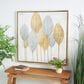 Maple and Jade 40" x 40" Framed Wall Art in Gold, Silver and White, , large