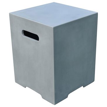 Elementi Fire 15.7" Square Tank Cover in Gray, , large