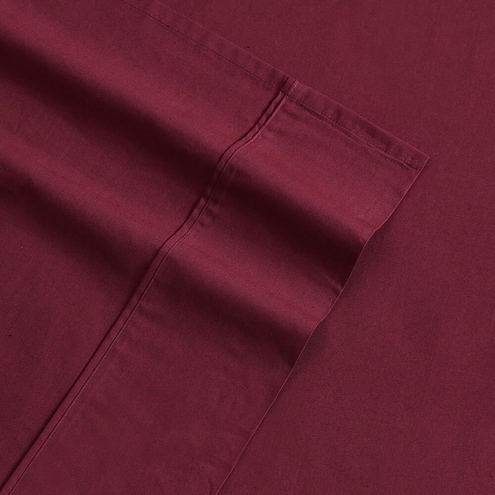 Pem America Brooklyn Loom Classic 3-Piece Twin Sheet Set in Burgundy, , large