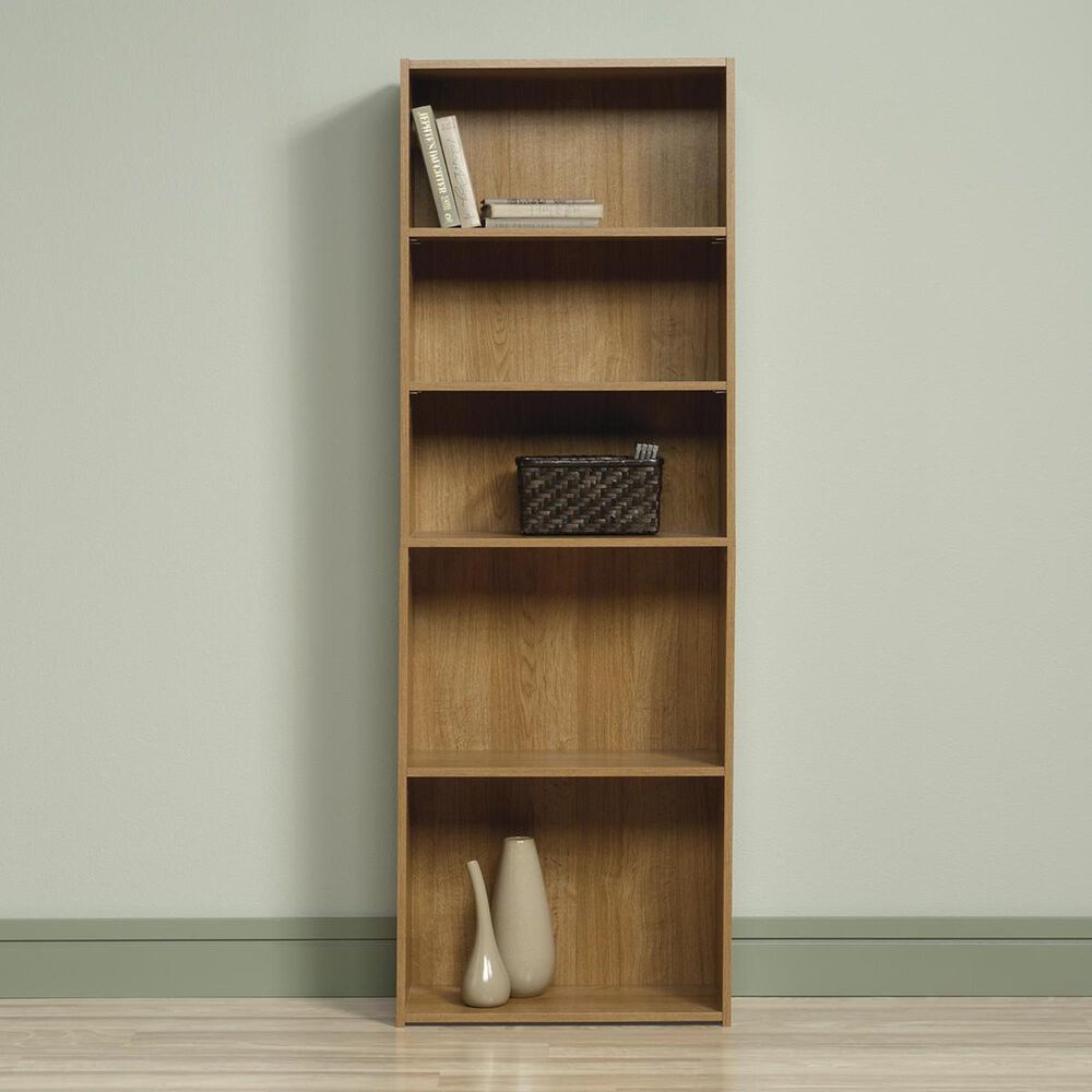Sauder Beginnings 5-Shelf Bookcase in Highland Oak, , large