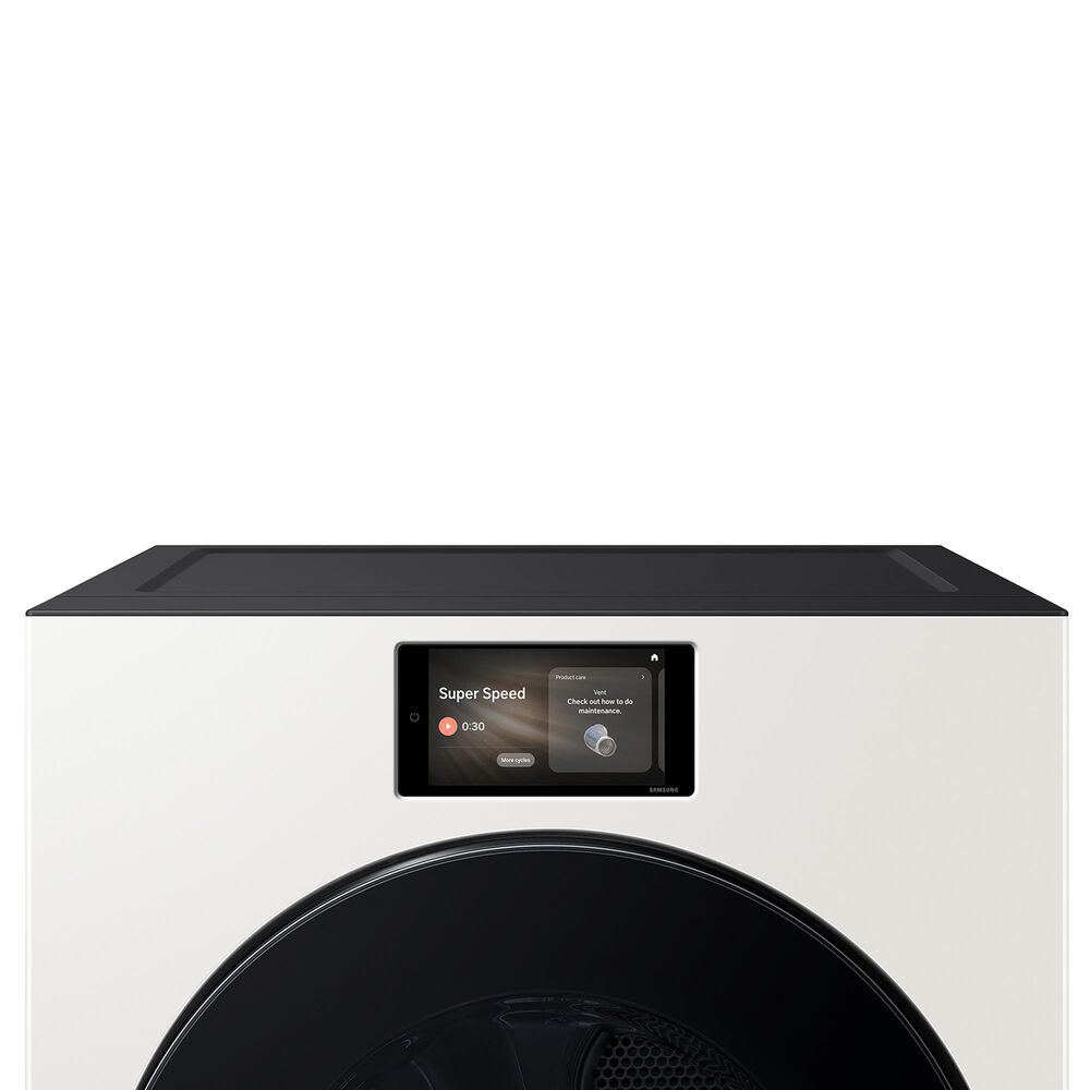 samsung Bespoke 5.3 Cu. Ft. Front Load Washer and 7.6 Cu. Ft. Front Load Electric Dryer in Ivory, , large