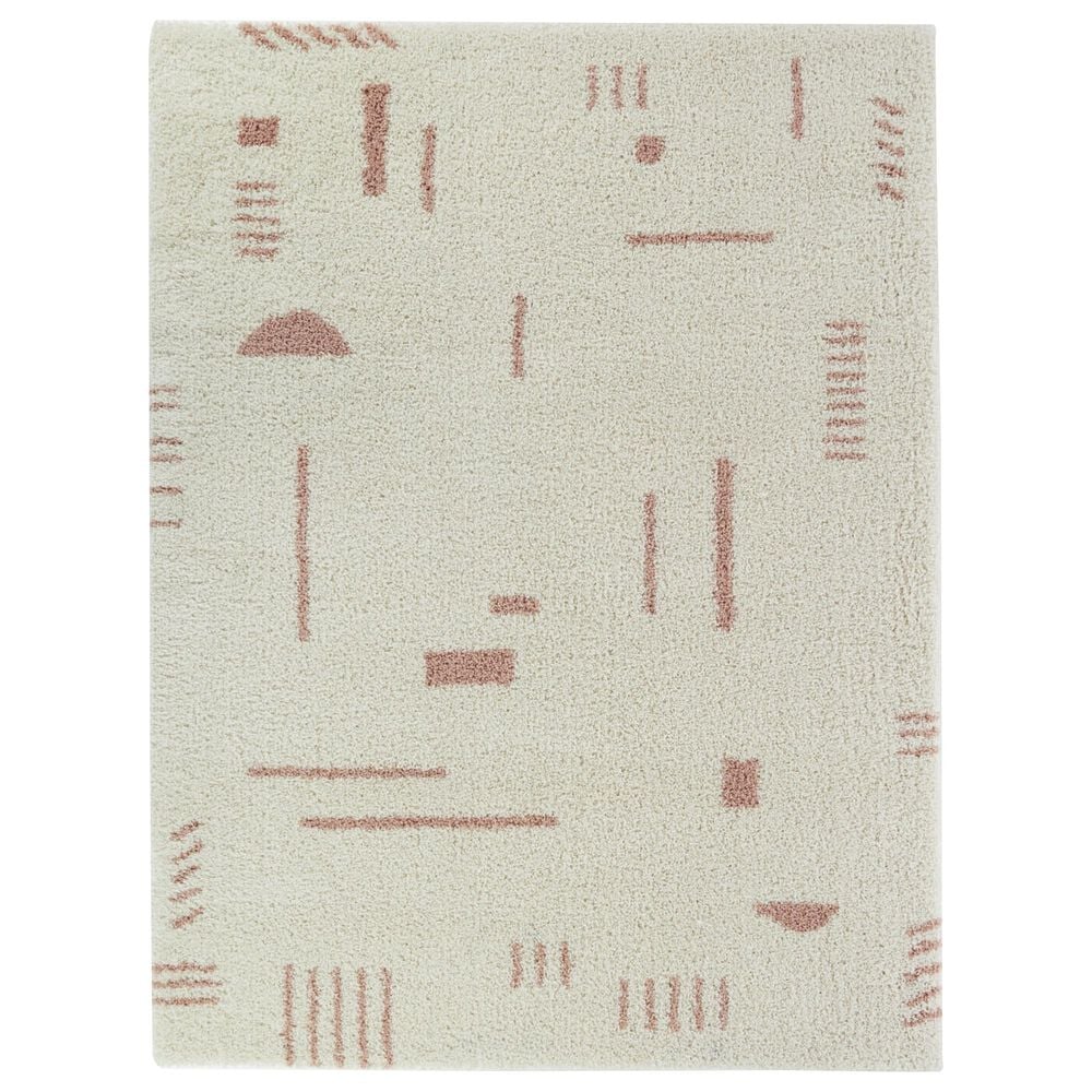 Balta Rugs Rupa 3090659 7"10" x 10" White and Pink Area Rug, , large