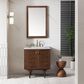 James Martin Vanities Amberly 30" Single Bathroom Vanity in Walnut with 3 cm Arctic Fall Solid Surface Top and Rectangular Sink, , large