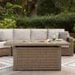 Ashley Laguna Heights Rectangular Fire Pit Table in Beige, , large