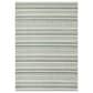 Surya Eagean EAG-2422 Grass Green, Ivory, Dark Green and Seafoam 6"7" x 9" Indoor/Outdoor Area Rug, , large