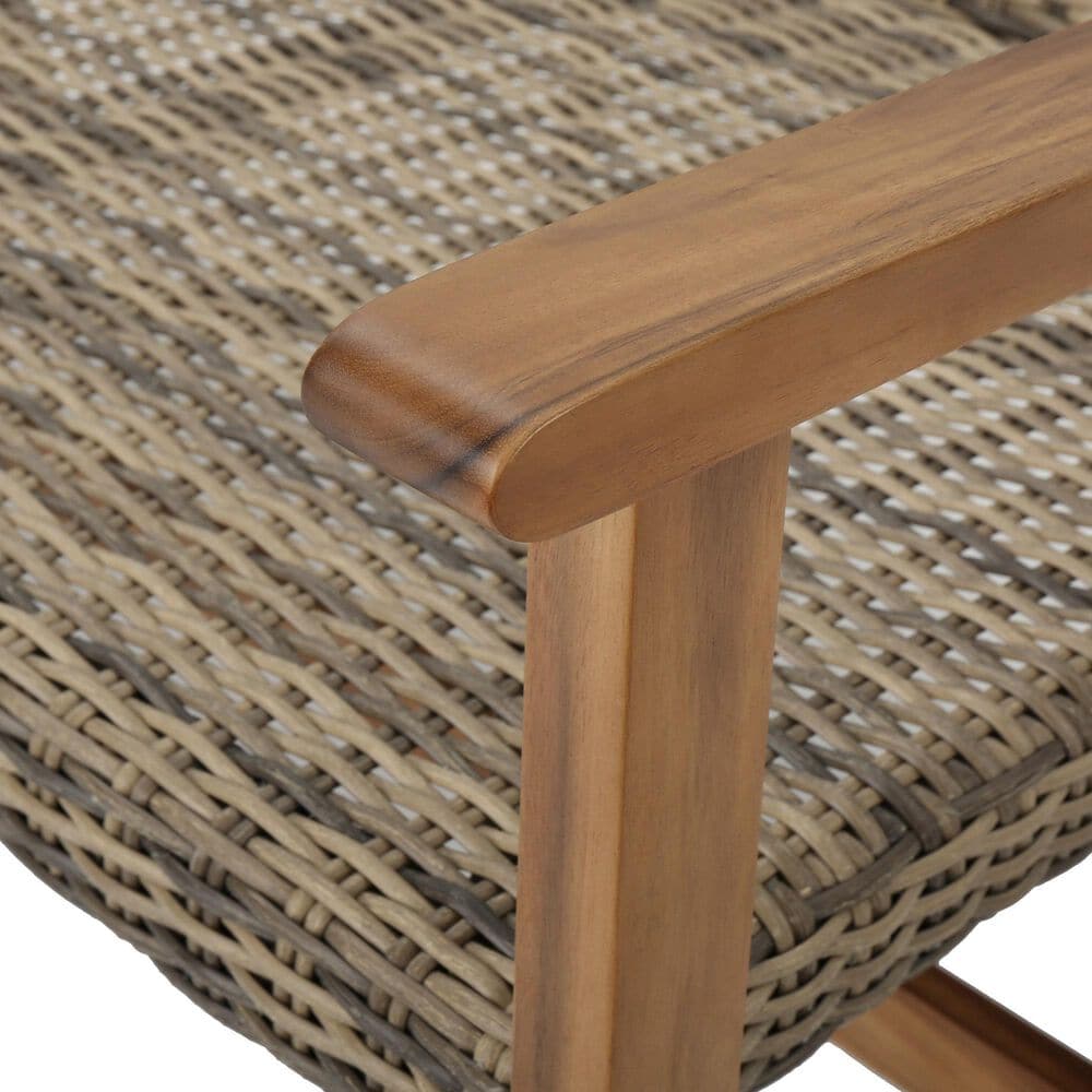 Hearth and Haven Hampton Outdoor Loveseat in Natural and Grey, , large