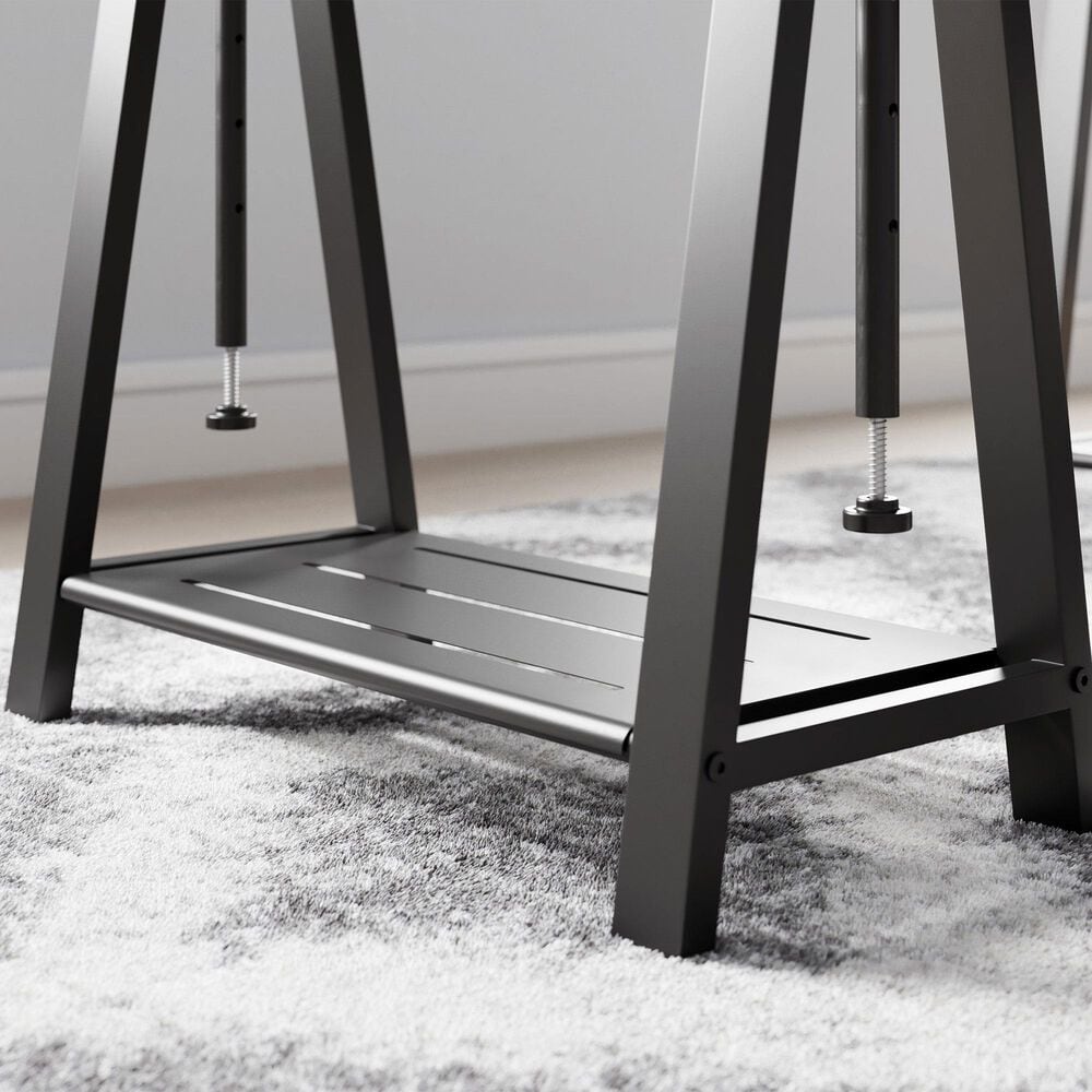 Ashley Bayflynn Adjustable Height Desk in Gunmetal and Whitewashed, , large