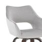 LumiSource Mustang 30" Swivel Bar Stool with Grey Fabric Upholstery in Glazed Walnut and Black (Set of 2), , large