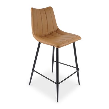 Moe"s Home Collection Alibi Counter Stool with Tan Vegan Leather, , large