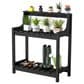 HOMLUX Outdoor Storage Potting Bench in Black, , large