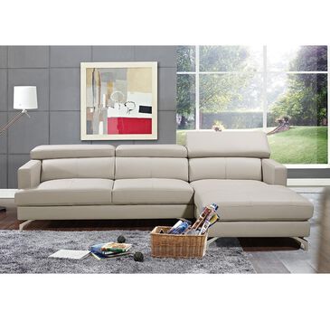 Homepoint Development Limited Marquez 2-Piece Right Facing Stationary Sectional with Chaise in Tan, , large