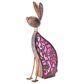 The Gerson Company 23.03" Solar Pink Lighted Garden Rabbit with in Bronze, , large