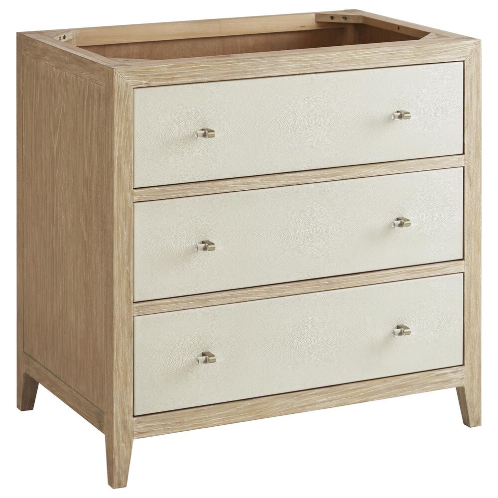 James Martin Vanities Celeste 36&quot; Single Vanity in Sun-washed Oak with Embossed Shagreen and with Single Hole 3 cm Arctic Fall Top &amp; Backsplash, , large