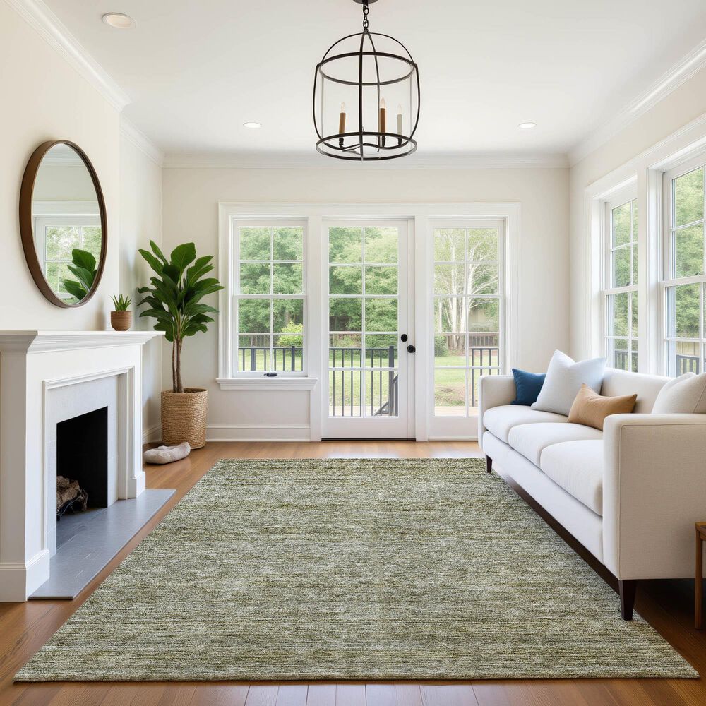 Dalyn Rug Company Soft Essentials Solid Sage 3' x 5' Indoor/Outdoor Area Rug, , large