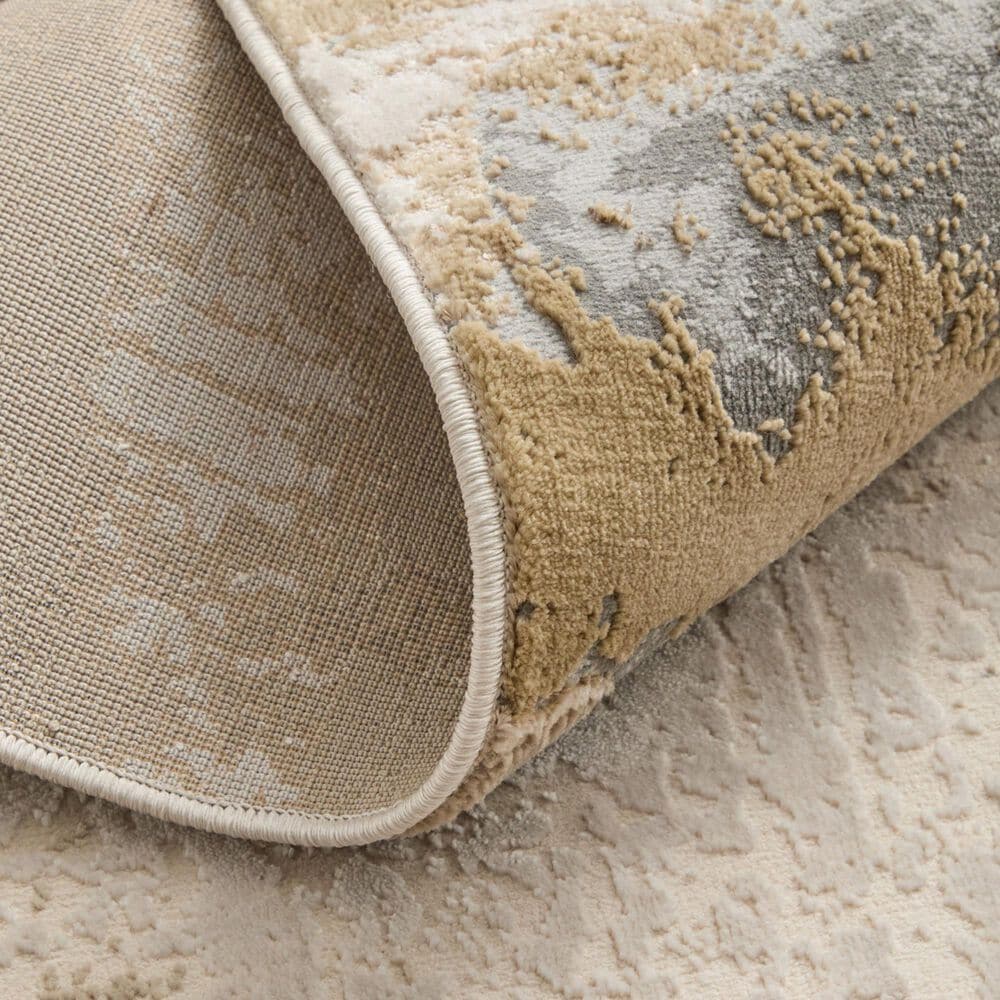 Feizy Aura Gold and Gray 12&#39; x 15&#39; Area Rug, , large