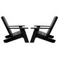 Highwood USA 2 Italica Modern Adirondack Chairs  in Black , , large