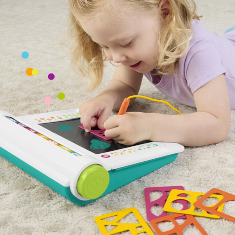 Fisher Price Learn and Doodle Desk Drawing Tablet with LCD Screen in Multicolor, , large