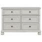 Ashley Robbinsdale 6 Drawer Dresser in Antique White, , large