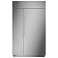 Monogram 48" Smart Built-In Side by Side Refrigerator in Stainless Steel (Handles Sold Separately), , large