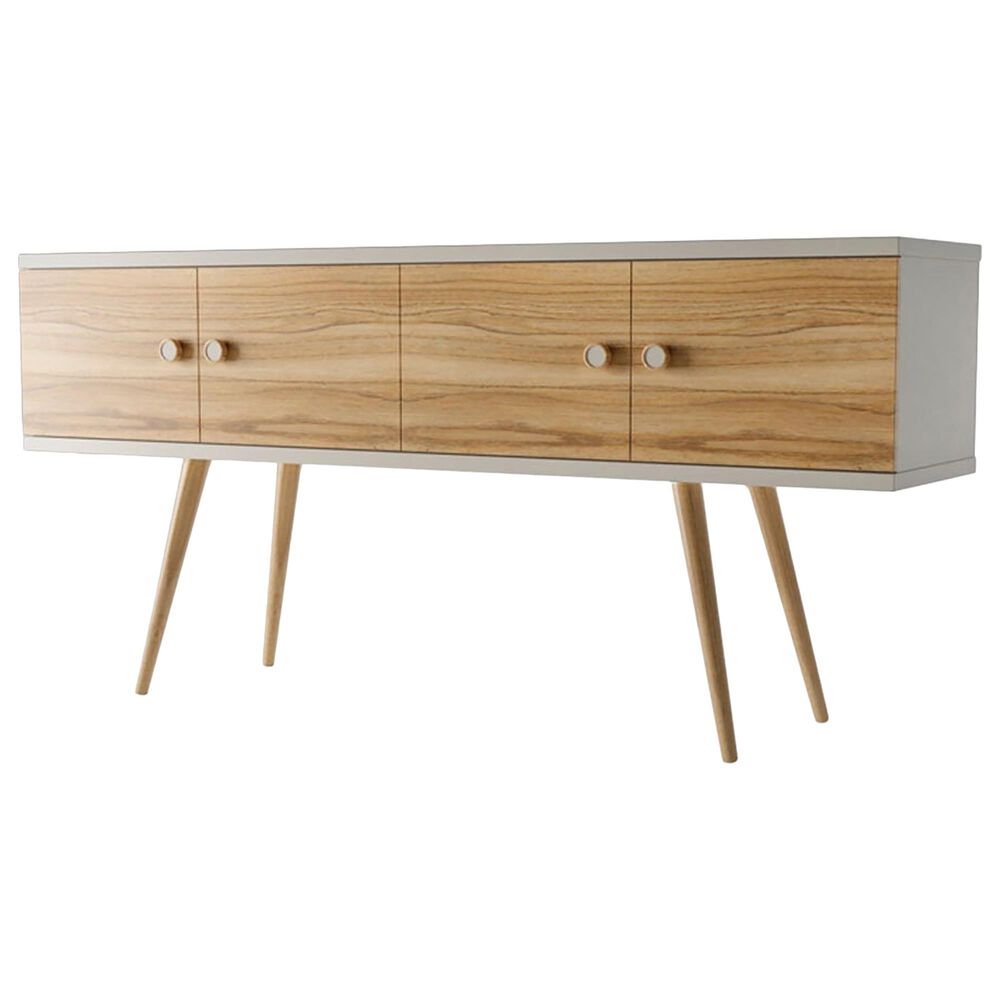 Dayton Theodore 60&quot; Sideboard in Off White/Cinnamon, , large