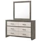 Crown Mark Rhett 4-Piece King Platform Bedroom Set in Gray and White, , large
