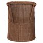 Baxton Studio Memphis Arm Chair with Peanut Brown Rattan in White, , large