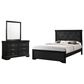 Crown Mark Amalia 3-Piece King Bedroom Set in Black, , large