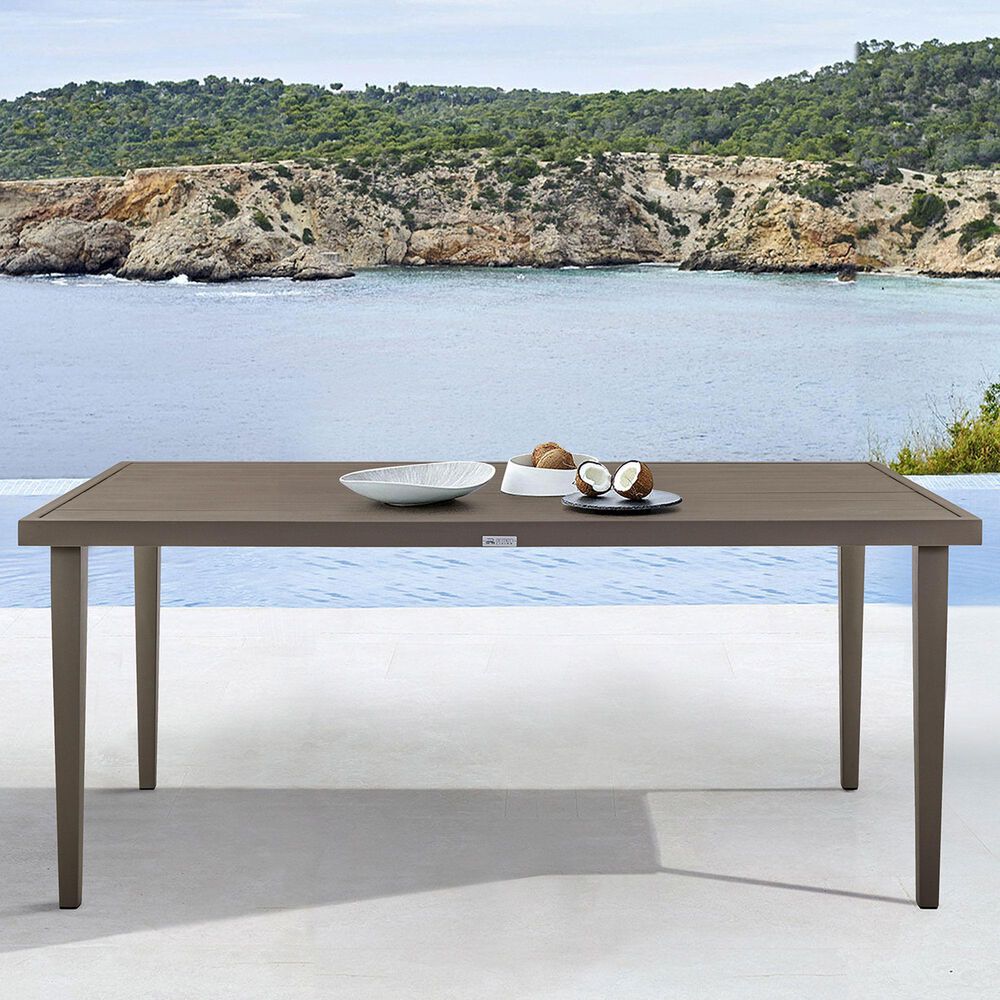 Blue River Grenada Outdoor Rectangular Dining Table in Gray - Table Only, , large